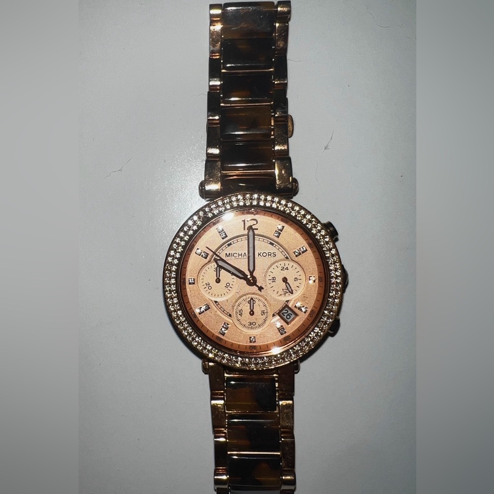 Michael Kors diamond cheetah watch